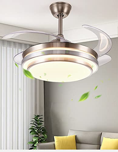BININBOX LED unsichtbare intelligente Deckenventilator mit Beleuchtung für Wohnzimmer Schlafzimmer Esszimmer Sommer und Winter (Frequenzumwandlung, 36 Zoll)