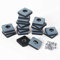 20 x Teflon Möbelgleiter, 25 x 25mm (eckig) Möbelgleiter mit Schrauben für leichtes Verschieben auf Teppich Hartholz (Graublau)