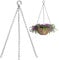 Hanging Basket Chains with Clips and Hooks 14 (35.6cm) 3 Point Metal Replacement Chain for Christmas Plant Hanging, Lanterns, Flower pots and Ornaments | Maximum load-bearing 10 kg – Silver