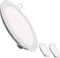 MUNDDY® Pack DE 3 Downlight LED Panel Empotrable Redondo, iluminacion 9W, 4000k Blanco Neutro, Marco Blanco, Driver Incluido. Envio desde Madrid
