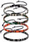 PLABBDPL 4 Stück Fußkettchen Bunte Geflochtene Seil, Surfer Fußband Damen und Herren Bunt, Wasserfester Stoff, Fussband größenverstellbar, Boho Ethno Fussbänder,Fußband Herren & Damen Armbänder
