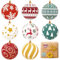 500 Stück Weihnachtskugeln Aufkleber Sticker Rolle Weihnachtssticker Weihnachtsaufkleber Selbstklebend zum DIY Basteln Party Geschenk Verpackung Adventskalender Deko