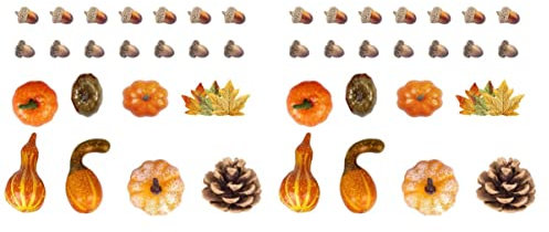 ORFOFE 100stücke Kunstpflanzen Kürbis Set Für Halloween Dekoration Kürbisse Für Tischdeko Fotografie Und Feiertagsfeiern Für Und Halloween-Dekoration