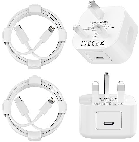 iPhone USB C Fast Charger 2Pack 20W Fast Apple Charger with 2M Cable MFi Certified iPhone Fast charger USB C To Lightning Cable for iPhone 14/13/12/11 Pro/Pro Max/XS Max/XS/XR/X/SE/8, iPad