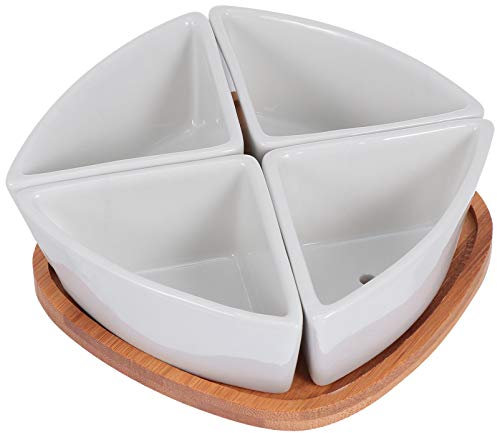 4pcs Mini Succulent Flowerpot Seed Nursery Cups Succulent Plant Flowerpot Simple Plant Pot Delicate Bonsai Pot Ceramic Planter Pot with Bamboo Saucer knickknacks ( Color : Gold , Size : 13.5X5.5cm )