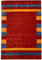 Gabbeh Teppich 100% Wolle 170x240 cm Rot Gold Blau Handgewebt Orientteppich BR13