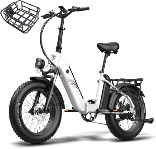 Fafrees FF20 Polar Elektrische Fahrrad Herren E Bike mit 48V 10,4Ah*2, [ Offiziell ] Elektrofahrrad Mountainbike, Klappbare E Bike Damen, E-Klapprad Erwachsene 150kg Fatbike Elektro 20 Zoll