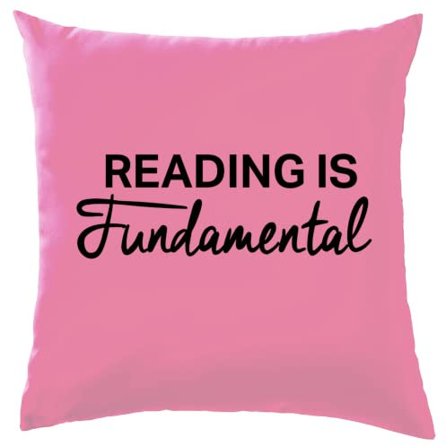 Dressdown Reading Is Fundamental - Cushion/Pillow (with Insert) - 41 x 41cm (16) - Rose - One Size