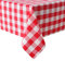 Hiasan Karierte Tischdecke Outdoor wetterfest aus Polyester, abwaschbar schmutzabweisend wasserabweisend knitterfrei Tischtuch für bierzeltgarnitur Esszimmer Party Garten, 130x220cm Rot und Weiß