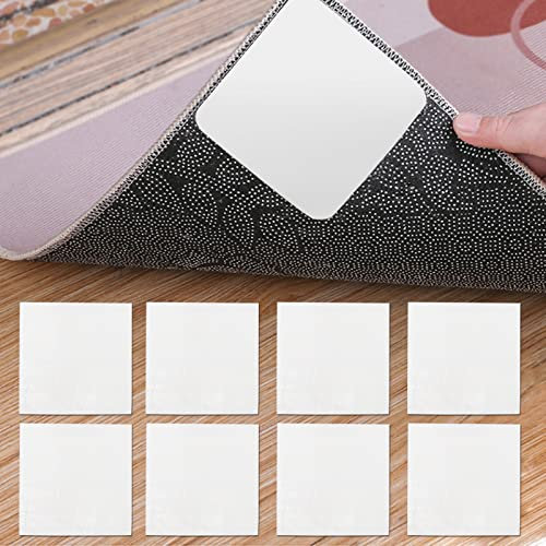 12 Stück Teppich Antirutschunterlage Anti Rutsch Teppichunterlage rutschfest Teppich Antirutsch Pads Vakuum Antirutschmatte Teppichstopper Waschbarer Wiederverwendbar für Küche, Balkon (10 * 10cm)