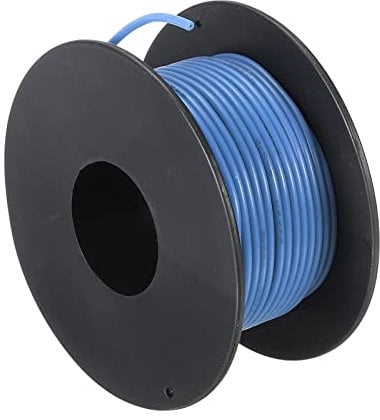 sourcing map 24 Gauge Silicone Wire 24AWG Stranded Wire High Temperature Hookup Tinned Copper 15m/50ft Blue Spool for Model Wiring, DIY Wiring