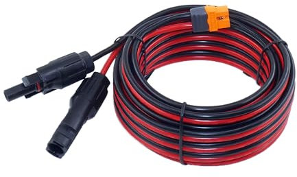 iHaospace Câble de charge solaire vers XT60i - 7,6 m - 12 AWG - Connecteur solaire vers adaptateur XT60i - Compatible avec EcoFlow River Delta 2 Pro Max Bluetti EB55 Anker 757 767 - Panneau solaire