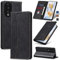 Jasonyu Funda para Honor 90 5G, Cuero PU Carcasa, Tipo Libro Flip Case con Tarjetas y Cartera, Soporte Plegable, Cierre magnético, Capa (Negro)