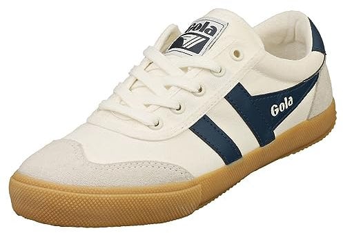 Gola Unisex Badminton Sneaker, Off White/Baltic/Gum, 41 EU
