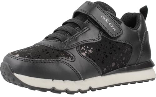 Geox Mädchen J Fastics Girl B Sneaker, Schwarz, 38 EU