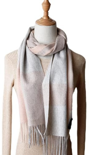 GLigeT Schals Kaschmirschal for Damen und Herren, kariert, gestreift, Kaschmirschal, weich, warm, Stola, Hals, dick, warm, Herbst und Winter, Kaschmir Warm Herbst (Color : A, Size : 180-30 cm)