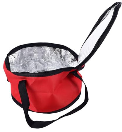 Bolsa Aislante Redonda Bolsa Aislante Redonda de 11x7 Pulgadas, Portador de Cazuela de Tela Oxford, Bolsa Térmica Reutilizable para Picnic, Portador de Cazuela Térmica Redonda