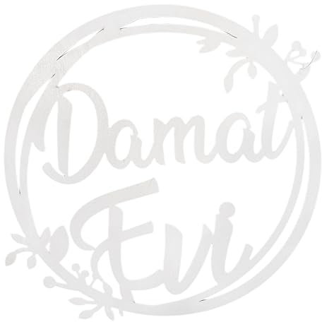 Knüllermarkt Holz Schild Damat Evi Weiß 25 cm Deko Hochzeit Braut Bräutigam Hochzeitsdeko