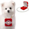 La La Pet® Abnehmbares Haustier-Hochzeitshalsband mit Ringbox, Eheringhalter, Hund, Katze, Hochzeitshalsband, Ringträger für Antrag, Verlobung, Hochzeit, Liebe, Herz, L