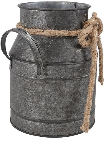 ABOOFAN Retro Iron Flower Bucket for Garden Vintage Style Flower Pot Vase Decoration Ornaments for Outdoor Planting