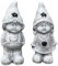 stoneandstyle 2er Set Steinfigur Wichtel Junge und Mädchen Wichteln frostfest Steinguss
