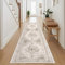 HUGEAR Runner Teppich 60x240 cm Vintage Flur Bereich Teppich Indoor Schlafzimmer Teppich Taupe Medaillon Waschbar Wohnzimmer Teppich Retro Akzent Werfen Teppich Distressed Teppich Büro Esszimmer