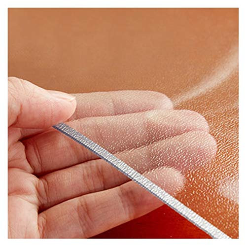 RLINZ PVC Tischdecke Tischkissen 1,5 mm / 2 mm transparente Tischplatte aus weichem Glas, wasserdichte und verbrühungsfreie Tischdecke(2mm,90x150cm)