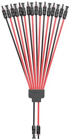 MXRPV Solar Verlängerungskabel,50A 1500V 6mm² Solarpanel-Anschlusskabel (2 bis 16)