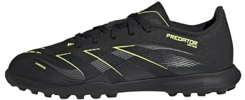 adidas Unisex League Turf Football Boots Kids, Core Black/Carbon/Lucid Lemon, 5.5 UK