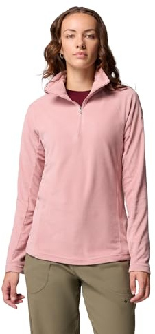 Columbia Women's Glacial 4 1/2 Zip, Fleece Pull Over, Eraser Pink, XXL
