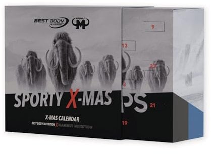 Protein Riegel und Vital Drink Adventskalender/Weihnachtskalender 2024 von Mammut Nutrition und Best Body Nutrition