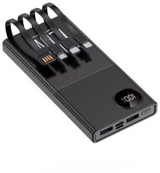 Kovol 20000mAh Power Bank 120W Super Fast Charging with 4 Built-in Cables, PD20 Super-Fast Charging, Portable Charger with Digital Display, Mobile Phone Laptop