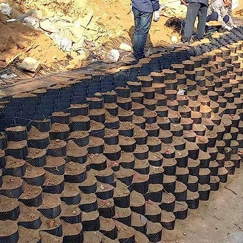 Geogrid Stabilisateur de sol pour mur de soutènement en maille géo robuste pour pentes et jardin - Stabilisateur de gravier - 3 x 10 m