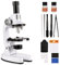 Kids Microscope High Magnification Portable Science Kit With Led Light,Beginner Microscope For Kids,Students Microbiological Observation Preschool Home Study Educational Toys