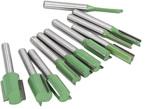 11pcs 6mm Shank Router Bits Wolframstahllegierung Einzelflöte Gerade Bit Zum Trimmen der Schnitzen