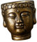 F Fityle Pot de Fleur tête de Bouddha, jardinière décorative, nouveauté, Vase à Fleurs, conteneur de Plantes pour Jardin, arrière-Cour, Centre de Table, Bronze