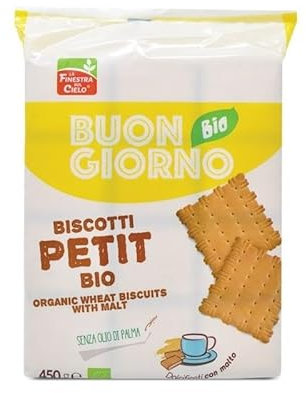 Galletas Petit Bio La Finestra 450 g – galletas de trigo ecológico, sin huevo ni aceite de palma – ecológicas y crujientes