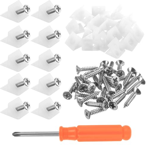 130 Sets Drawer Support Wedges - Drawer Sagging Repair Kit with Screws