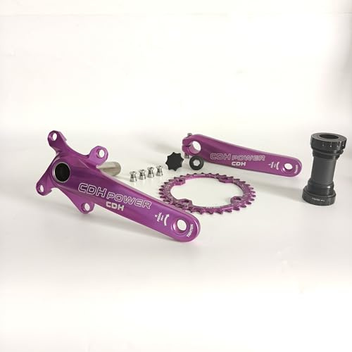 CDHPOWER 104 BCD 34T - Bielas para bicicleta de montaña, 170 mm, color morado