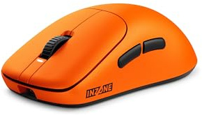 Sony INZONE Mouse-A x Fnatic, Ratón inalámbrico Gaming Ultraligero 48,4 g, 8000 Hz Polling Rate, 30K dpi PixArt Sensor, batería 90 h, USB-C, PC FPS Esports - Naranja