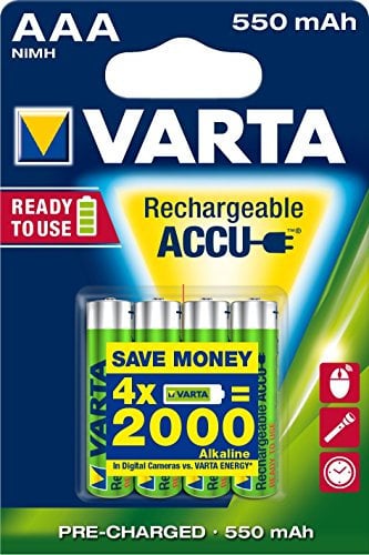 Varta 56743101404 – Pack di 4 batterie (AAA, 550 mAh, colore: verde