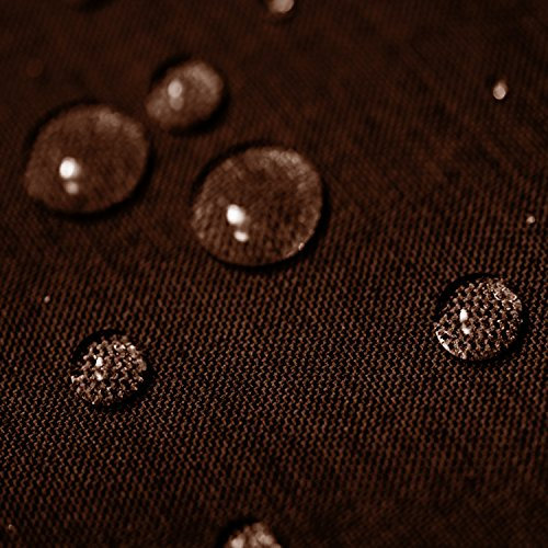 amp-artshop Gartentischdecke Lotus Effekt Oval 135x180 cm Dunkelbraun Braun - Farbe wählbar mit Fleckschutz - (LE_O135x180Braun)