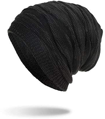 JSDing Wintermütze Unisex Mütze Weiche Stretch Strick Gefüttert Dicke Warme Mütze Slouchy Ski Beanies Mütze Wolle Baggy Skateboard Caps für Männer und Frauen Paar