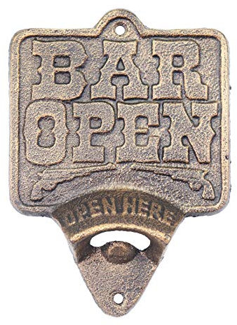 Primus PC5804 Wall Mounted Cast Iron Bottle Rustic Vintage Design (Bar Open)