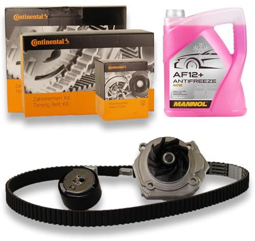 Contitech Wasserpumpe + Zahnriemensatz + 5L Kühlerfrostschutz Rot