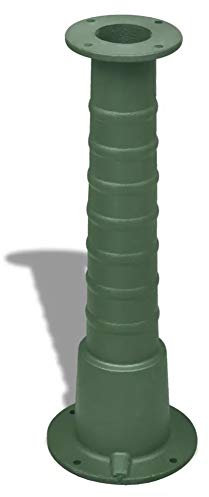 BIGTO Garden Water Pump Cast Iron Stand for Garden Hand, 66 x 23 x 23 cm,Top diameter:16 cm,Base diameter:23 cm,Suitable for iron hand pumps with 4 x 12 mm mounting holes at the bottom (Green)