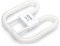Set Of 2 Fluorescent Light Bulb - 4 Pin Energy Saving 16w Slim Lamp Tube 2d | Long Life Lamp Durable | High Efficiency - Compact Pack Of 2 | 4-Pin White (10,000 Hours) GR10Q 3500k 16 Watt Bulbs