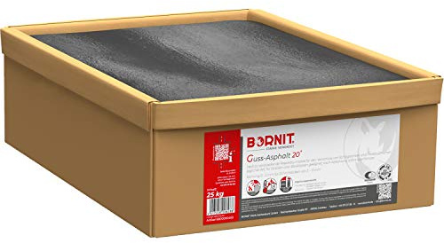 Bornit - Guss-Asphalt Reparatur von Schlagloch und Frostschaden | Baustoff: Körnung 0-5 (Guss Asphalt 50)