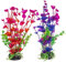 Tigerlily Enterprises 2-Pack Artificial Aquarium Plants – 19cm Plastic Fish Tank Decorations in Red & Purple – Safe, Realistic Aquatic Ornaments for Freshwater & Tropical Tanks