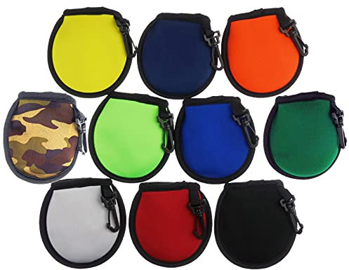 Zelerdo Portable Pocket Golf Ball Washer Golf Ball Cleaner Pouch (10 Pack)